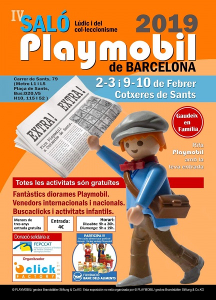 El IV Salón Playmobil colabora amb el Banc dels Aliments