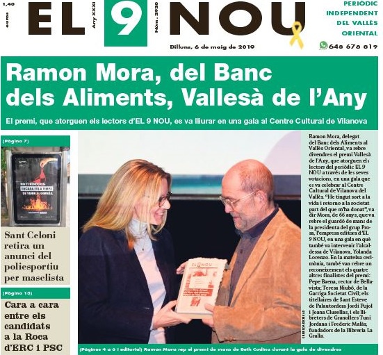 Ramón Mora, delegat del Vallès Oriental, triat Vallesà de L’Any