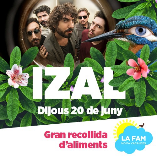 Recollida solidària d’aliments al concert d’Izal el proper 20 de juny