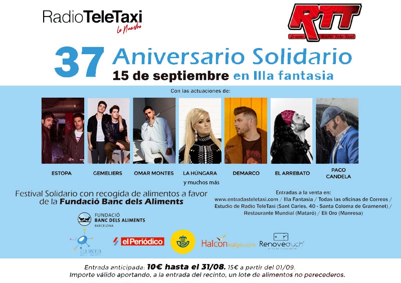 37è aniversari solidari de Ràdio Tele Taxi a Illa Fantasia