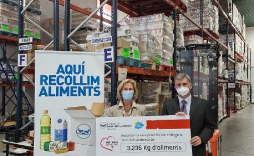 Menarini incrementa un 60% la donació al Banc dels Aliments de Barcelona amb més de 3.000 kg