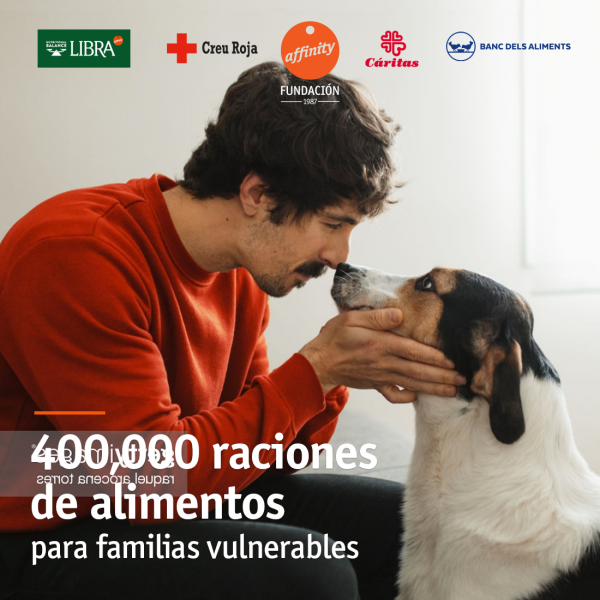 Fundación Affinity donará más de 50 toneladas de alimentos para perros y gatos a familias en riesgo de exclusión social