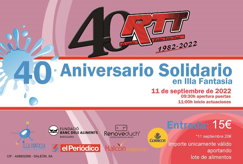 40º aniversario solidario de Radio Tele Taxi en Illa Fantasia