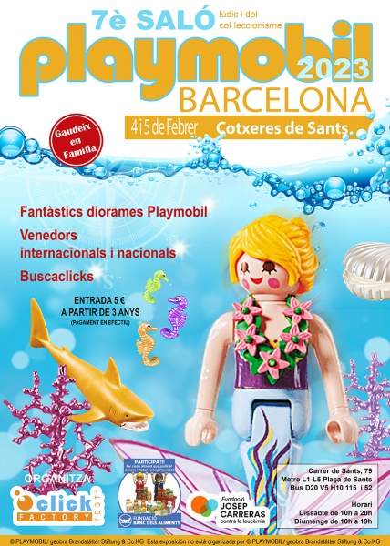 El 7è Saló lúdic i de coleccionisme Playmobil colabora amb el Banc dels Aliments