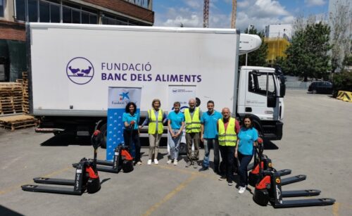 El Banc dels Aliments de Barcelona disposa de 10 transpalets elèctrics donats per la Fundació la Caixa i Linde